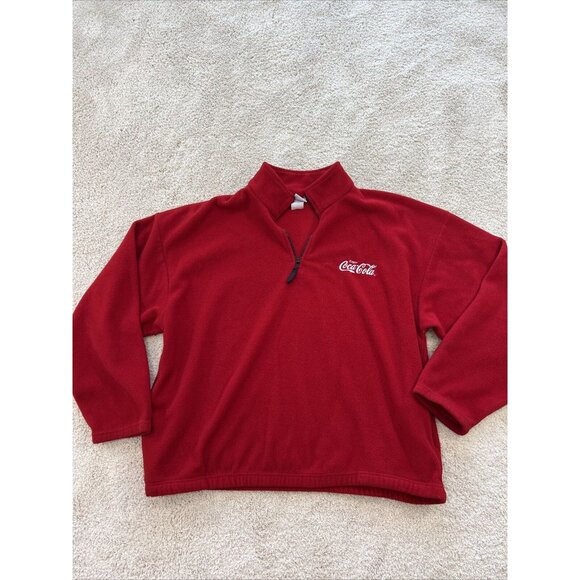 Pullover Sweatshirt Mens 3XL Red Vintage Coca-Cola Fleece U S A Pacific Styles - Picture 2 of 12